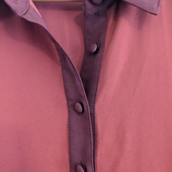 Modcloth burnt orange My Typist pleated Shirt dress - Sz M - Picture 4 of 4